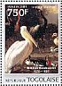 Great White Pelican Pelecanus onocrotalus  2013 Birds in painting Sheet