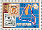 Huia Heteralocha acutirostris †  1974 UPU, stamp on stamp 2v sheet