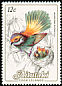 Rufous Fantail Rhipidura rufifrons  1984 Birds, countryname white 
