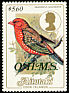 Red Avadavat Amandava amandava  1986 Overprint OHMS on 1984.03-05 