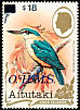 Flat-billed Kingfisher Todiramphus recurvirostris  1990 Overprint OHMS on 1982.03 