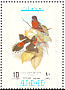 Black-and-red Broadbill Cymbirhynchus macrorhynchos  1971 Tropical Asiatic birds Sheet