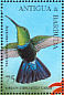 Green-throated Carib Eulampis holosericeus  1995 Birds of Antigua and Barbuda Sheet