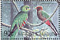 Resplendent Quetzal Pharomachrus mocinno  2002 Fauna and flora of the Caribbean 9v sheet