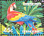 Scarlet Macaw Ara macao  1994 Brisbane Stamp Show 5v sheet