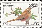 Redwing Turdus iliacus  1992 Migratory birds Sheet