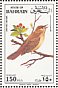 Thrush Nightingale Luscinia luscinia  1992 Migratory birds Sheet