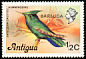 Antillean Crested Hummingbird Orthorhyncus cristatus  1977 Overprint BARBUDA on Antigua 1976.01 