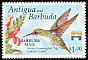 Vervain Hummingbird Mellisuga minima  1993 Overprint BARBUDA MAIL on Antigua & B 1992.01 