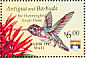 Bee Hummingbird Mellisuga helenae  1993 Overprint BARBUDA MAIL on Antigua & B 1992.02  MS