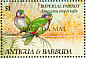 Imperial Amazon Amazona imperialis  1993 Overprint BARBUDA MAIL on Antigua & B 1993.01 