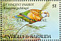 St. Vincent Amazon Amazona guildingii  1993 Overprint BARBUDA MAIL on Antigua & B 1993.01 