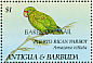 Puerto Rican Amazon Amazona vittata  1993 Overprint BARBUDA MAIL on Antigua & B 1993.01 