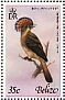 Northern Royal Flycatcher Onychorhynchus mexicanus  1980 Birds Sheet, red '1980'