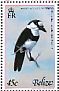 White-necked Puffbird Notharchus hyperrhynchus  1980 Birds Sheet, red '1980'