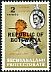 African Hoopoe Upupa africana  1966 Overprint REPUBLIC OF BOTSWANA on Bechuanaland 1961.01 