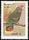 Red-tailed Amazon Amazona brasiliensis  1980 Lubrapex 80 