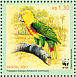 Yellow-faced Parrot Alipiopsitta xanthops  2001 WWF Sheet