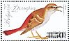 Rufous-tailed Scrub Robin Cercotrichas galactotes  2014 Songbirds Sheet