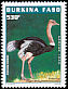 Common Ostrich Struthio camelus  1998 Endangered animals 5v set