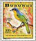 Black-fronted Bushshrike Chlorophoneus nigrifrons  2014 Birds Sheet, 