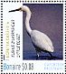 Snowy Egret Egretta thula  2016 Birds of Bonaire Sheet