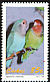 Rosy-faced Lovebird Agapornis roseicollis  1993 Cage birds 5v set