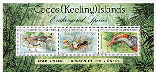 Cocos Buff Banded Rail Bird FOUR Keeling Islands Postcards & 4 FDC Covers WWF 