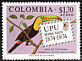 Keel-billed Toucan Ramphastos sulfuratus  1974 UPU, Colombian birds 