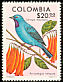 Plum-throated Cotinga Cotinga maynana  1977 Colombian birds and plants 