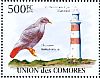 Madagascar Blue Pigeon Alectroenas madagascariensis  2009 Indian Ocean birds and lighthouses Sheet