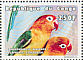 Fischer's Lovebird Agapornis fischeri  1999 Birds Sheet
