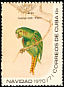 Cuban Parakeet Psittacara euops  1970 Christmas 