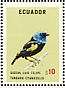 Blue-necked Tanager Stilpnia cyanicollis  1973 Birds Sheet