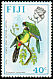 Masked Shining Parrot Prosopeia personata  1974 Birds and flowers Sideways wmk
