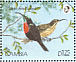 Scarlet-chested Sunbird Chalcomitra senegalensis  1990 African birds Sheet