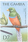 Bar-tailed Trogon Apaloderma vittatum  2000 Birds of the tropics Sheet