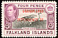 Upland Goose Chloephaga picta  1944 Overprint GRAHAM LAND... on Falkland 1941.01 