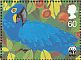 Hyacinth Macaw Anodorhynchus hyacinthinus  2011 WWF 4v sheet