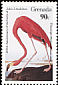 American Flamingo Phoenicopterus ruber  1986 Audubon 