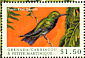 Puerto Rican Emerald Riccordia maugaeus  2000 Birds of the Caribbean Sheet