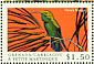 Green Mango Anthracothorax viridis  2000 Birds of the Caribbean Sheet