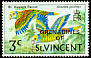 St. Vincent Amazon Amazona guildingii  1974 Overprint GRENADINES OF on St Vincent 1970.01 