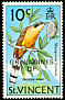 Mangrove Cuckoo Coccyzus minor  1974 Overprint GRENADINES OF on St Vincent 1970.01 