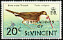 Spectacled Thrush Turdus nudigenis  1974 Overprint GRENADINES OF on St Vincent 1970.01 