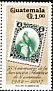 Resplendent Quetzal Pharomachrus mocinno  2007 Guatemala Philatelic Association 75 years 