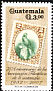 Resplendent Quetzal Pharomachrus mocinno  2007 Guatemala Philatelic Association 75 years 