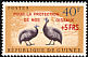Helmeted Guineafowl Numida meleagris  1962 Surcharge on 1961.01 