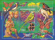 1998 Uccello Colibri' Bird Timbrato Francobollo 1479 Colibri Guinea Usato Stamp 
