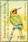 Red-throated Bee-eater Merops bulocki  2001 Philanippon 01 Sheet